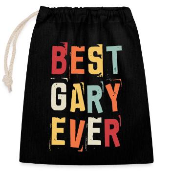 Meilleur Gary Jamais Noms de naissance populaires Gary Costume - Sac cadeau en coton avec cordon (25 x 30 cm) - noir - Devant