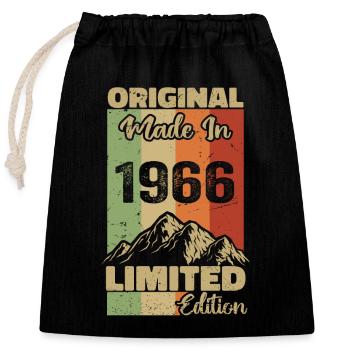 1966 Original - Made in 1966 - Limited Edition - Verschließbarer Geschenkbeutel aus Baumwolle (25x30cm) - Schwarz - Vorne