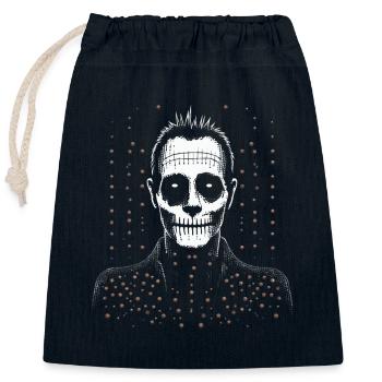 Monstre ou zombie Franken cousu - Sac cadeau en coton avec cordon (25 x 30 cm) - bleu marine - Devant