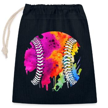 BASEBALLSPIELER BASEBALL - Verschließbarer Geschenkbeutel aus Baumwolle (25x30cm) - Navy - Vorne