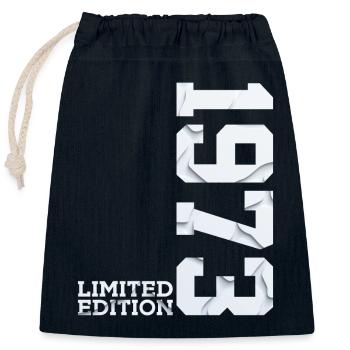 53RD BIRTHDAY LIMITED EDITION 1973 - Closable cotton gift bag (25x30cm) - navy - Front