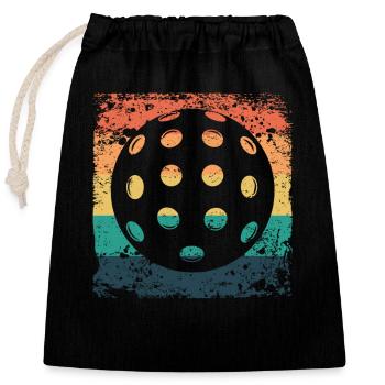 Wiffleball Club Retro Pickleball Team - Closable cotton gift bag (25x30cm) - black - Front