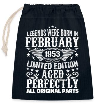 Legendär seit Februar 1953 - 71 Jahre alt - Verschließbarer Geschenkbeutel aus Baumwolle (25x30cm) - Navy - Vorne