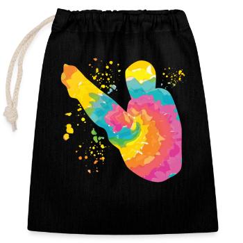Diving, Synchronized Diving, Artistic Jumping - Closable cotton gift bag (25x30cm) - black - Front