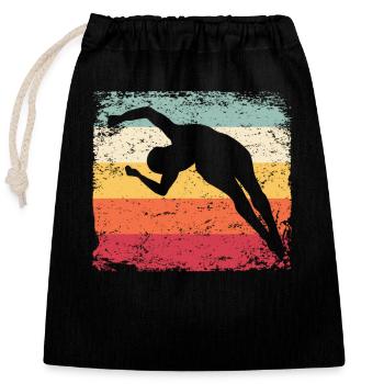 Diving, Artistic Jumping, Synchronized Diving - Closable cotton gift bag (25x30cm) - black - Front