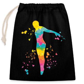 Diving, Artistic Jumping, Synchronized Diving - Closable cotton gift bag (25x30cm) - black - Front