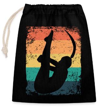Diving, Artistic Jumping, Synchronized Diving - Closable cotton gift bag (25x30cm) - black - Front