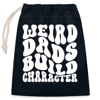 Weird Dads Make Up Character Funny Dad - Closable cotton gift bag (25x30cm) - navy - Front