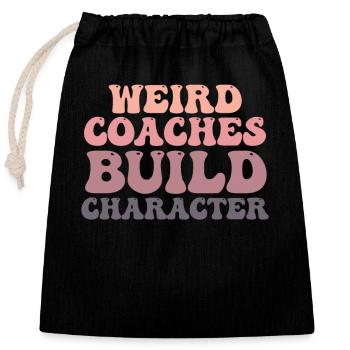 Seltsame Coaches Bilden Charakter Coach - Verschließbarer Geschenkbeutel aus Baumwolle (25x30cm) - Schwarz - Vorne