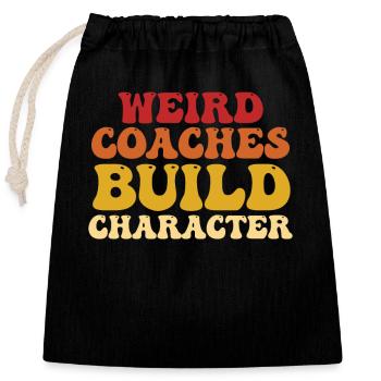 Les entraîneurs bizarres forment des entraîneurs de personnages - Sac cadeau en coton avec cordon (25 x 30 cm) - noir - Devant