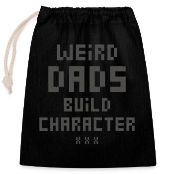 Weird Dads Make Up Character Funny Dad - Closable cotton gift bag (25x30cm) - black - Front