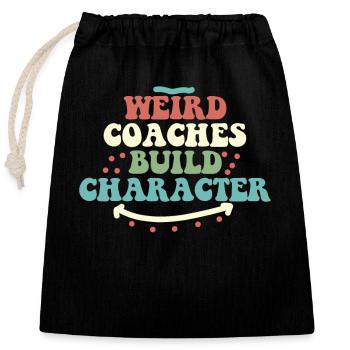 Seltsame Coaches Bilden Charakter Trainer - Verschließbarer Geschenkbeutel aus Baumwolle (25x30cm) - Schwarz - Vorne