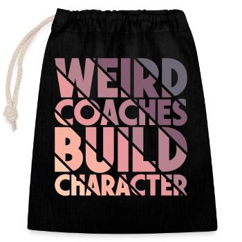 Les entraîneurs bizarres forment des entraîneurs de personnages - Sac cadeau en coton avec cordon (25 x 30 cm) - noir - Devant