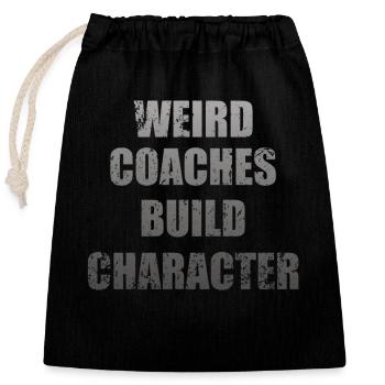 Les entraîneurs bizarres forment des entraîneurs de personnages - Sac cadeau en coton avec cordon (25 x 30 cm) - noir - Devant