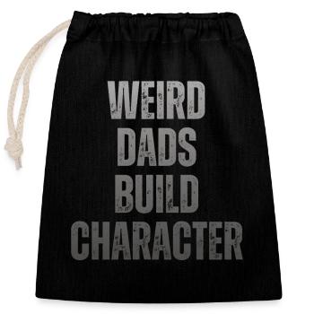 Weird Dads Make Up Character Funny Dad - Closable cotton gift bag (25x30cm) - black - Front