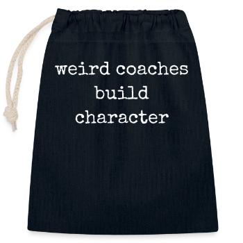 Seltsame Coaches Bilden Charakter Trainer - Verschließbarer Geschenkbeutel aus Baumwolle (25x30cm) - Navy - Vorne