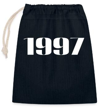 1997 - Geschenk geboren im Jahr 1997 - Verschließbarer Geschenkbeutel aus Baumwolle (25x30cm) - Navy - Vorne