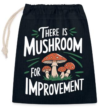 Pilz Pilze Funghi Champignon - Verschließbarer Geschenkbeutel aus Baumwolle (25x30cm) - Navy - Vorne