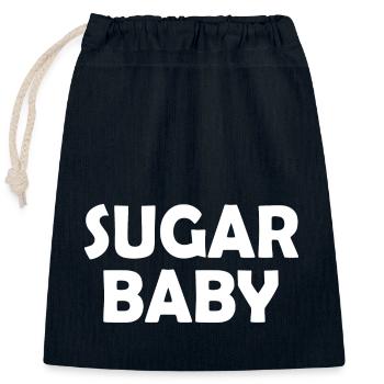 Sugar baby - Closable cotton gift bag (25x30cm) - navy - Front