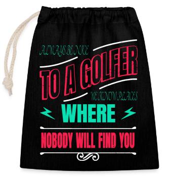 Golfcoachgifts Golfcoachgift drôles d’animaux - Sac cadeau en coton avec cordon (25 x 30 cm) - noir - Devant