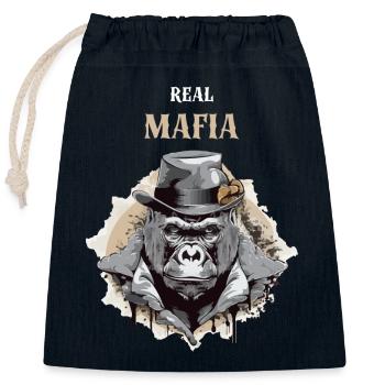 Die wahre Mafia - Verschließbarer Geschenkbeutel aus Baumwolle (25x30cm) - Navy - Vorne