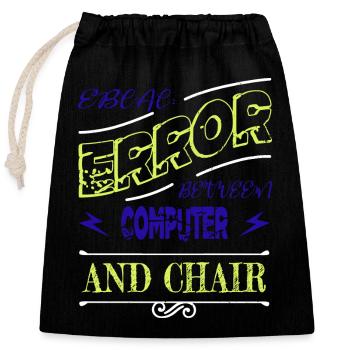 analyst present idea hacker computer science - Verschließbarer Geschenkbeutel aus Baumwolle (25x30cm) - Schwarz - Vorne