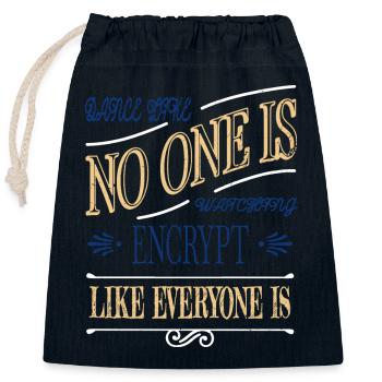 coding bday computer hacking code anonymous mask - Verschließbarer Geschenkbeutel aus Baumwolle (25x30cm) - Navy - Vorne