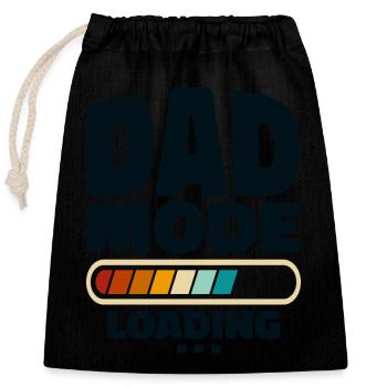 Funny Dad Mode Chargement Citation Meilleur Papa Jamais - Sac cadeau en coton avec cordon (25 x 30 cm) - noir - Devant