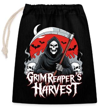 Grim Reaper Harvest - Closable cotton gift bag (25x30cm) - black - Front