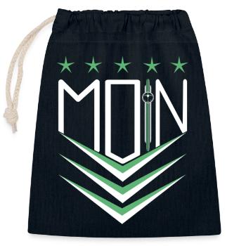 Moin Moin - Closable cotton gift bag (25x30cm) - navy - Front