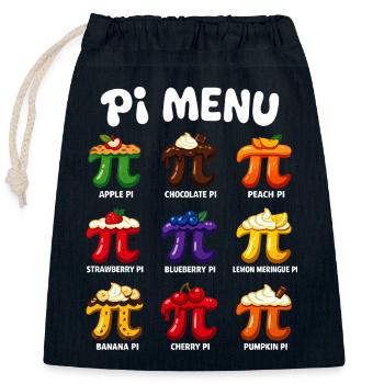 Pi Menu Mathe Pi Day Kuchen Design - Verschließbarer Geschenkbeutel aus Baumwolle (25x30cm) - Navy - Vorne