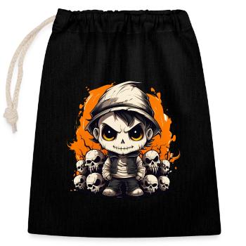 Halloween dead Boy - Verschließbarer Geschenkbeutel aus Baumwolle (25x30cm) - Schwarz - Vorne