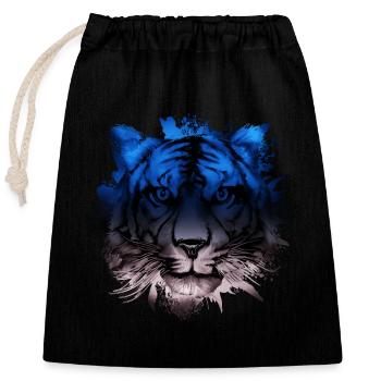 Estonie - Sac cadeau en coton avec cordon (25 x 30 cm) - noir - Devant