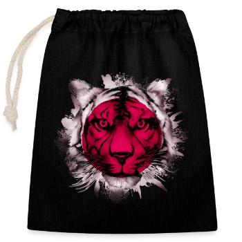 Japan - Closable cotton gift bag (25x30cm) - black - Front