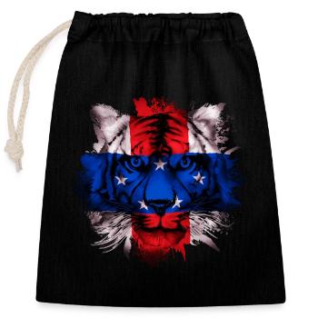 Antilles néerlandaises - Sac cadeau en coton avec cordon (25 x 30 cm) - noir - Devant