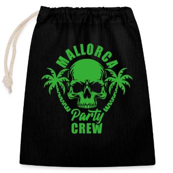 Mallorca Party Crew - es eskaliert eh - Verschließbarer Geschenkbeutel aus Baumwolle (25x30cm) - Schwarz - Vorne