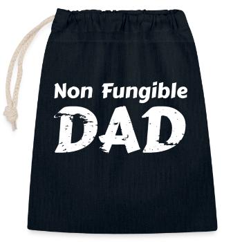 NFT Non Fungible Dad - Closable cotton gift bag (25x30cm) - navy - Front