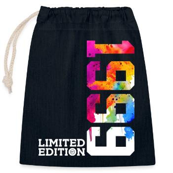 27TH BIRTHDAY LIMITED EDITION 1999 - Closable cotton gift bag (25x30cm) - navy - Front