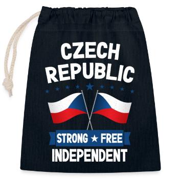 Tschechische Republik - Verschließbarer Geschenkbeutel aus Baumwolle (25x30cm) - Navy - Vorne