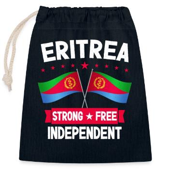 Eritrea - Verschließbarer Geschenkbeutel aus Baumwolle (25x30cm) - Navy - Vorne