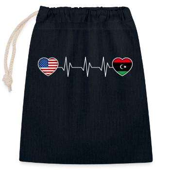 Libyen - Verschließbarer Geschenkbeutel aus Baumwolle (25x30cm) - Navy - Vorne