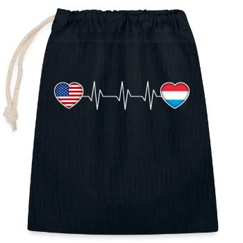 Luxembourg - Closable cotton gift bag (25x30cm) - navy - Front