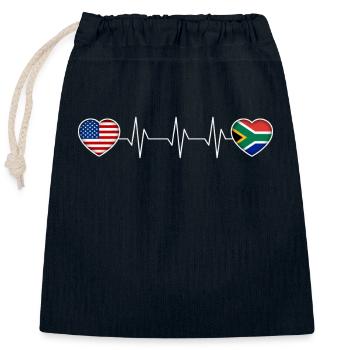 South Africa - Closable cotton gift bag (25x30cm) - navy - Front