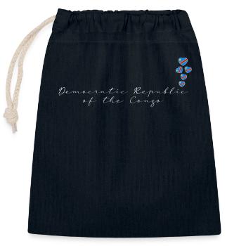 Demokratische Republik Kongo - Verschließbarer Geschenkbeutel aus Baumwolle (25x30cm) - Navy - Vorne