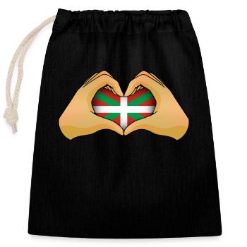 Basque Country - Closable cotton gift bag (25x30cm) - black - Front