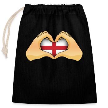 Angleterre - Sac cadeau en coton avec cordon (25 x 30 cm) - noir - Devant