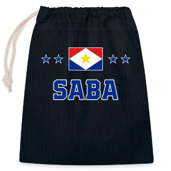 Saba - Closable cotton gift bag (25x30cm) - navy - Front