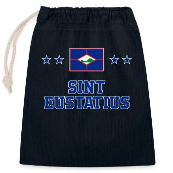 Sint Eustatius - Verschließbarer Geschenkbeutel aus Baumwolle (25x30cm) - Navy - Vorne