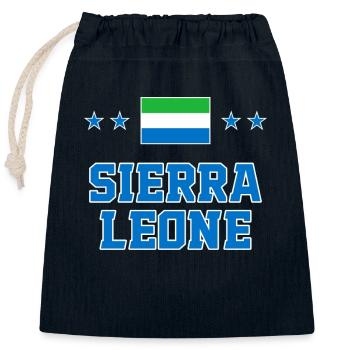 Sierra Leone - Verschließbarer Geschenkbeutel aus Baumwolle (25x30cm) - Navy - Vorne