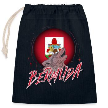 Bermuda - Verschließbarer Geschenkbeutel aus Baumwolle (25x30cm) - Navy - Vorne